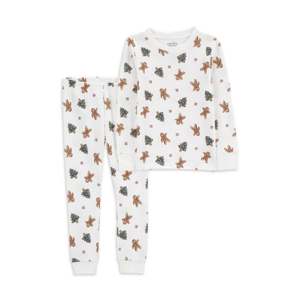 Carter's Child of Mine Baby Toddler Pajamas 2 Piece Set Gingerbread Tree NWT